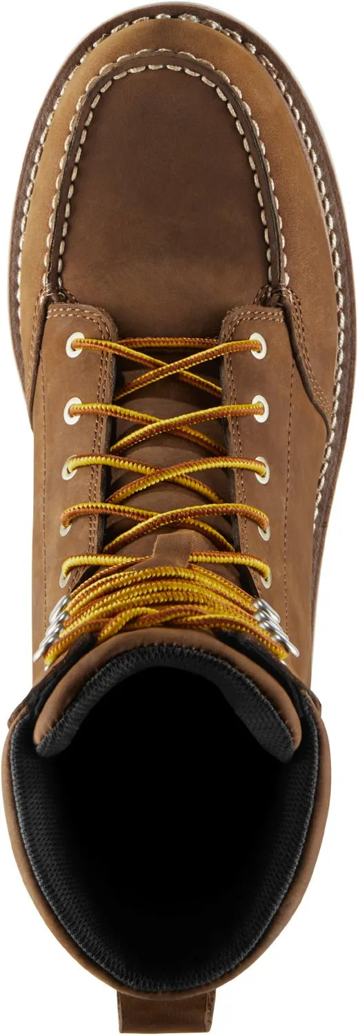 Danner Mens Cedar River Moc Toe 8in Brown Leather Work Boots