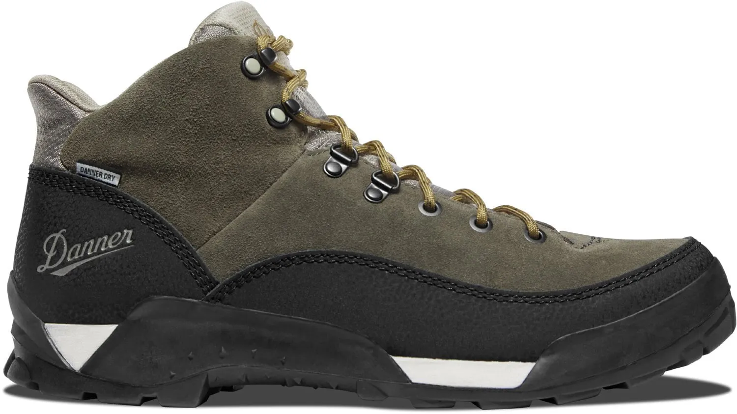 Danner Mens Panorama Mid 6in Black Olive Suede Hiking Boots