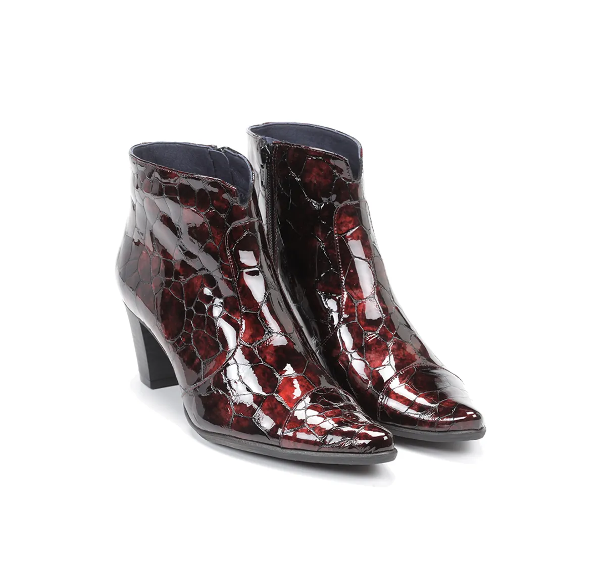 DEISY D8248 Burgundy Ankle Boot