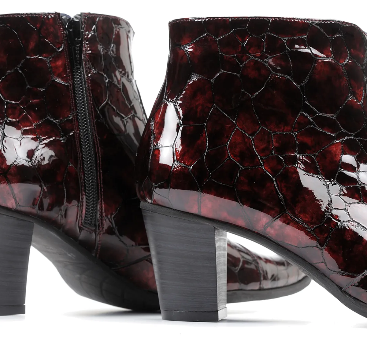 DEISY D8248 Burgundy Ankle Boot