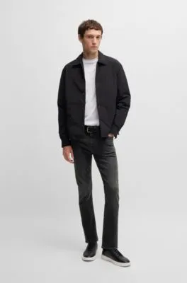 Delaware slim-fit jeans in black super-soft denim