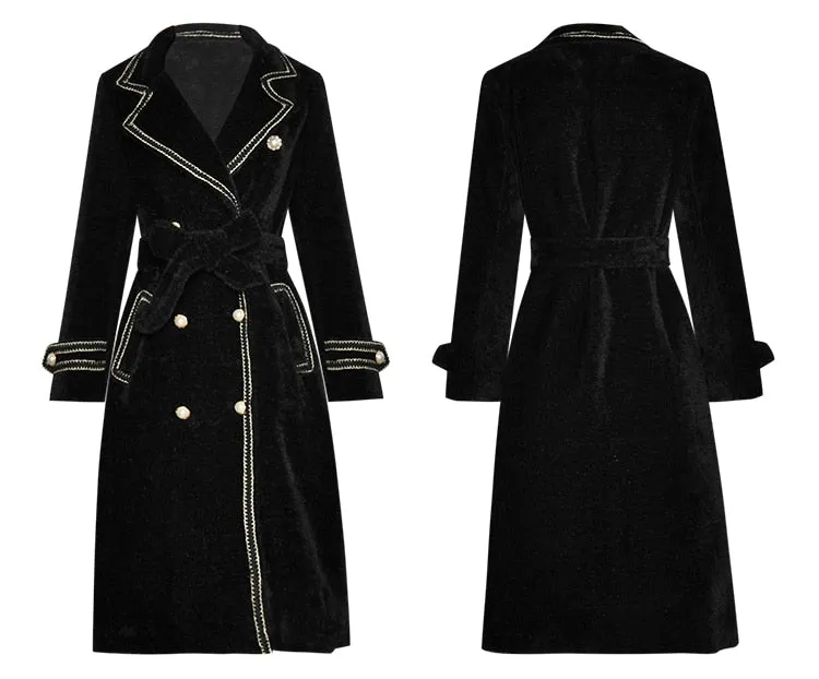 Double breasted lace-up Overcoat