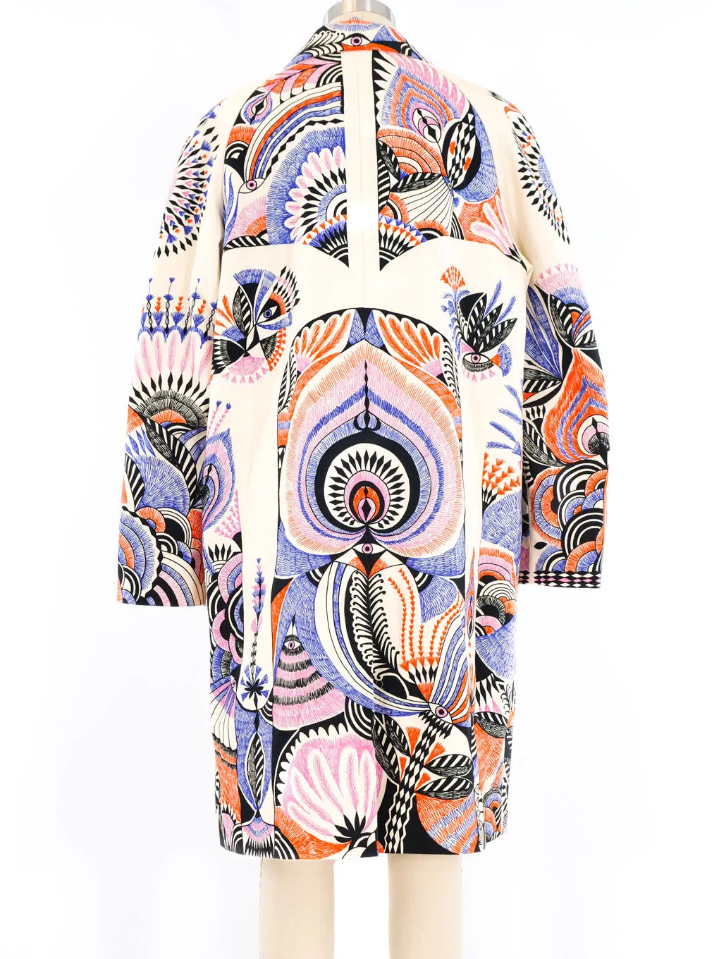 Dries Van Noten Feather Printed Coat