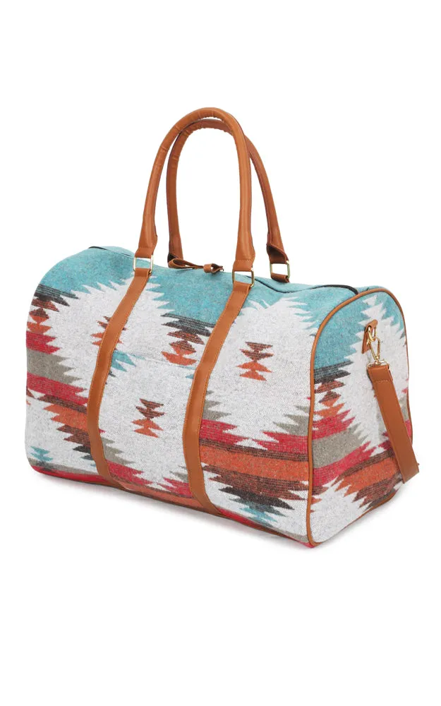 EBD10703 AZTEC PATTERN DUFFLE BAG