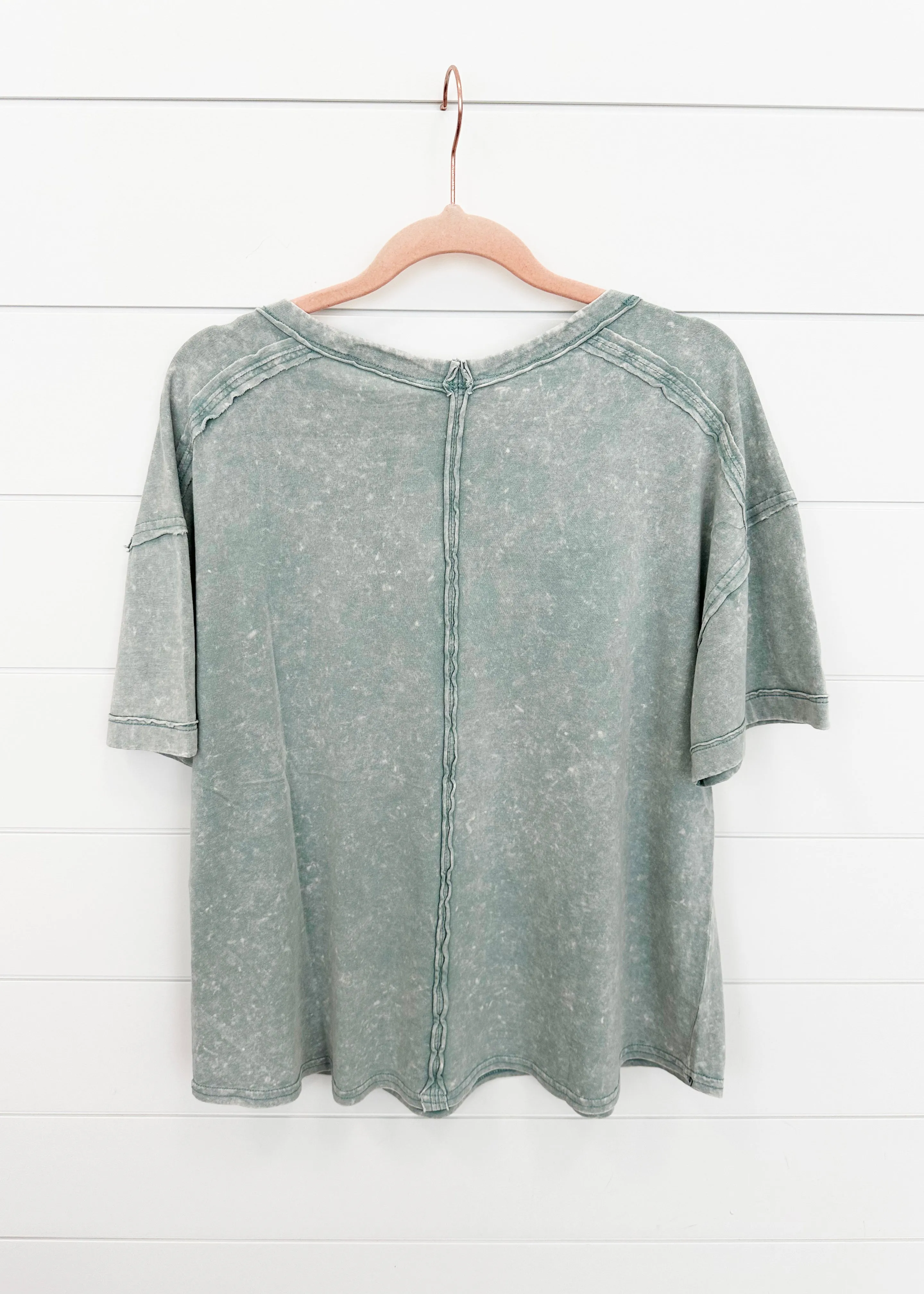 FINAL SALE - My Fave Mineral Wash Pocket Tees - 5 Colors!