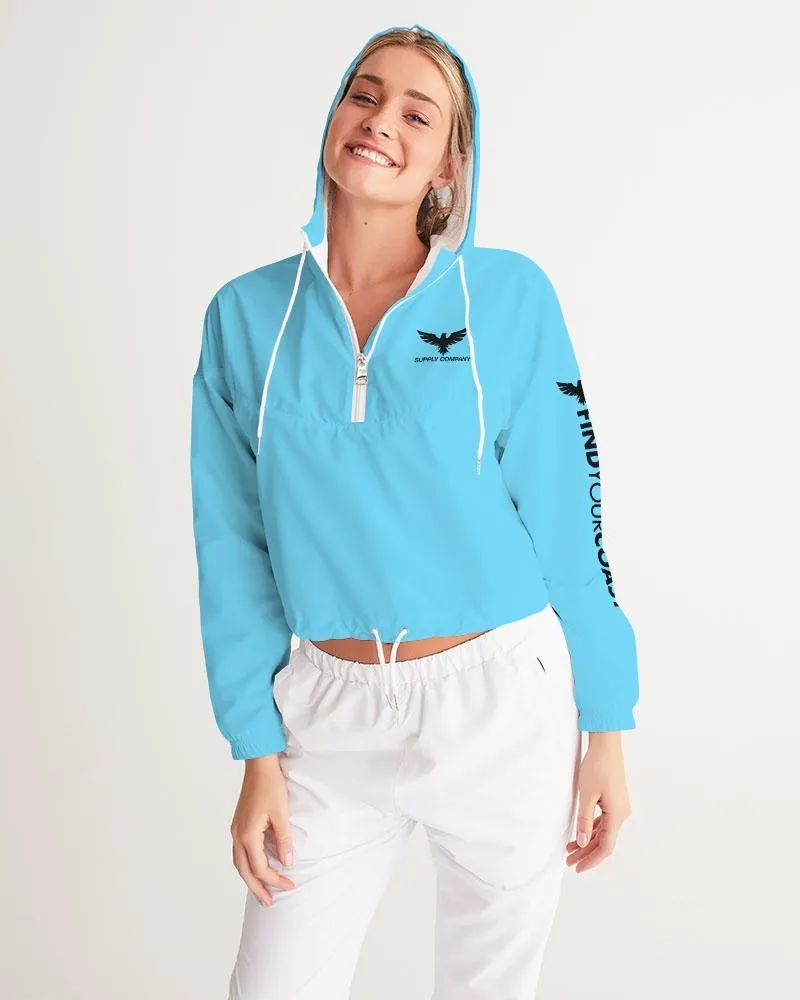 Find Your Coast Water Resistant Lightweight Cropped Windbreaker