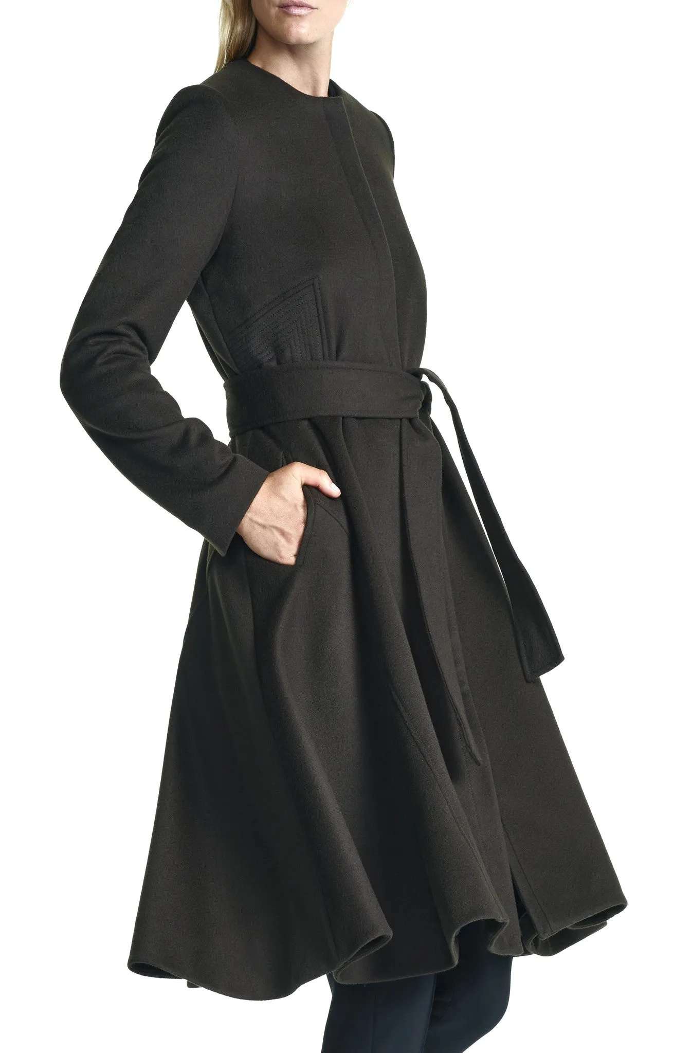 Fit & Flare Cashmere Coat