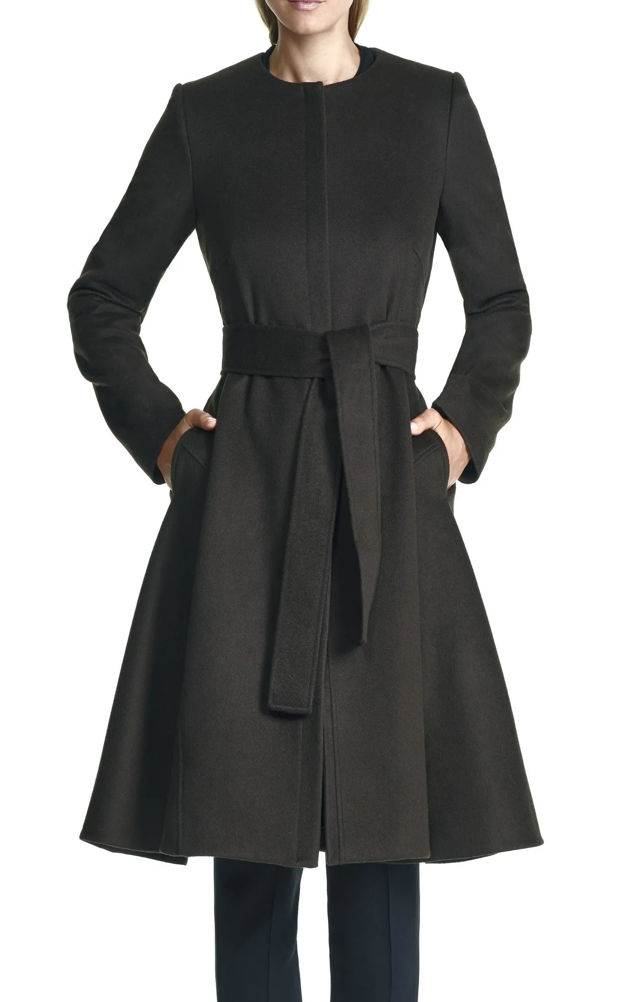 Fit & Flare Cashmere Coat