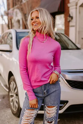 Foliage Falling Sweater Top In Pink