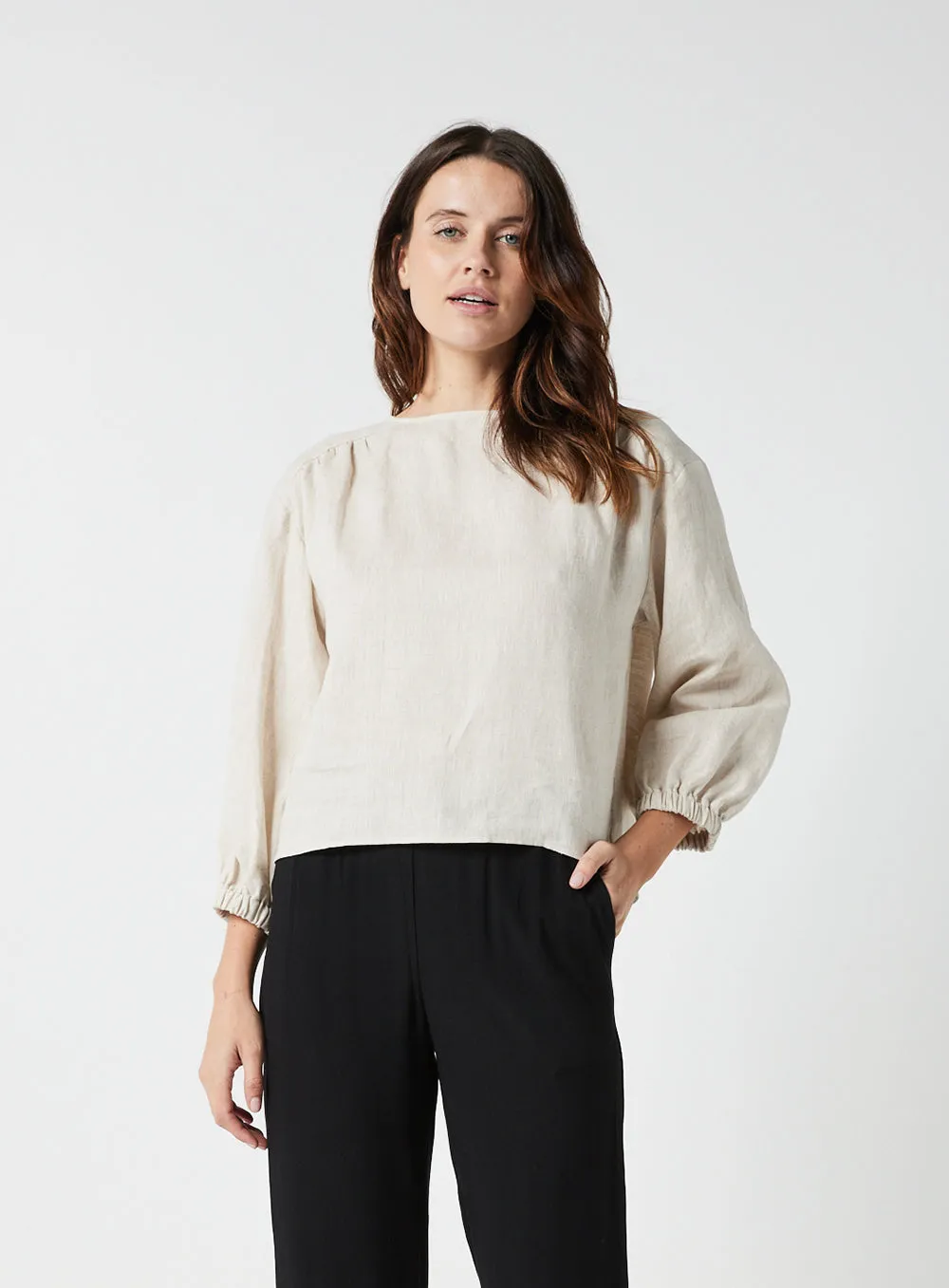 Freya Blouse-OATMEAL