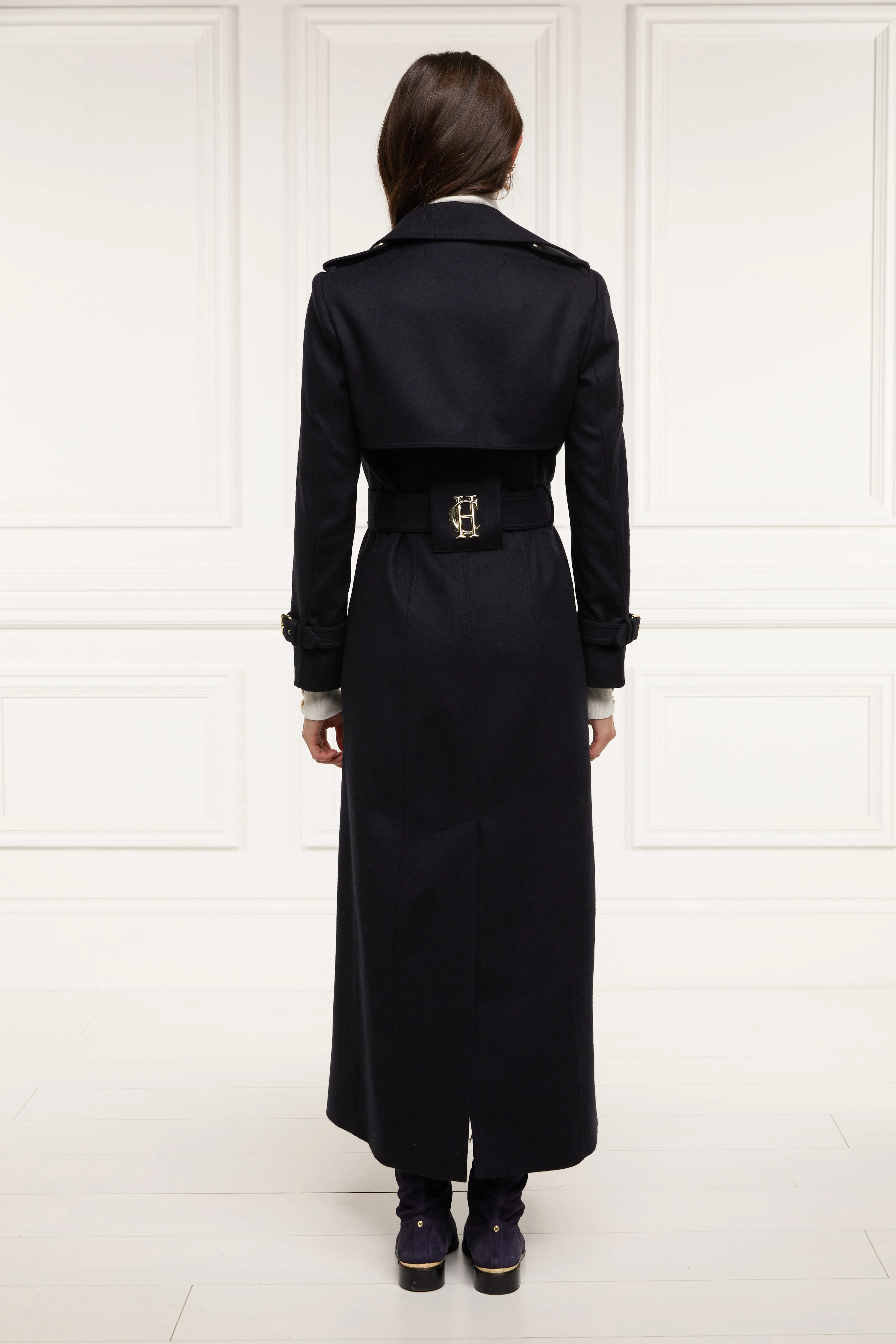 Full Length Marlborough Trench Coat (Soft Navy)