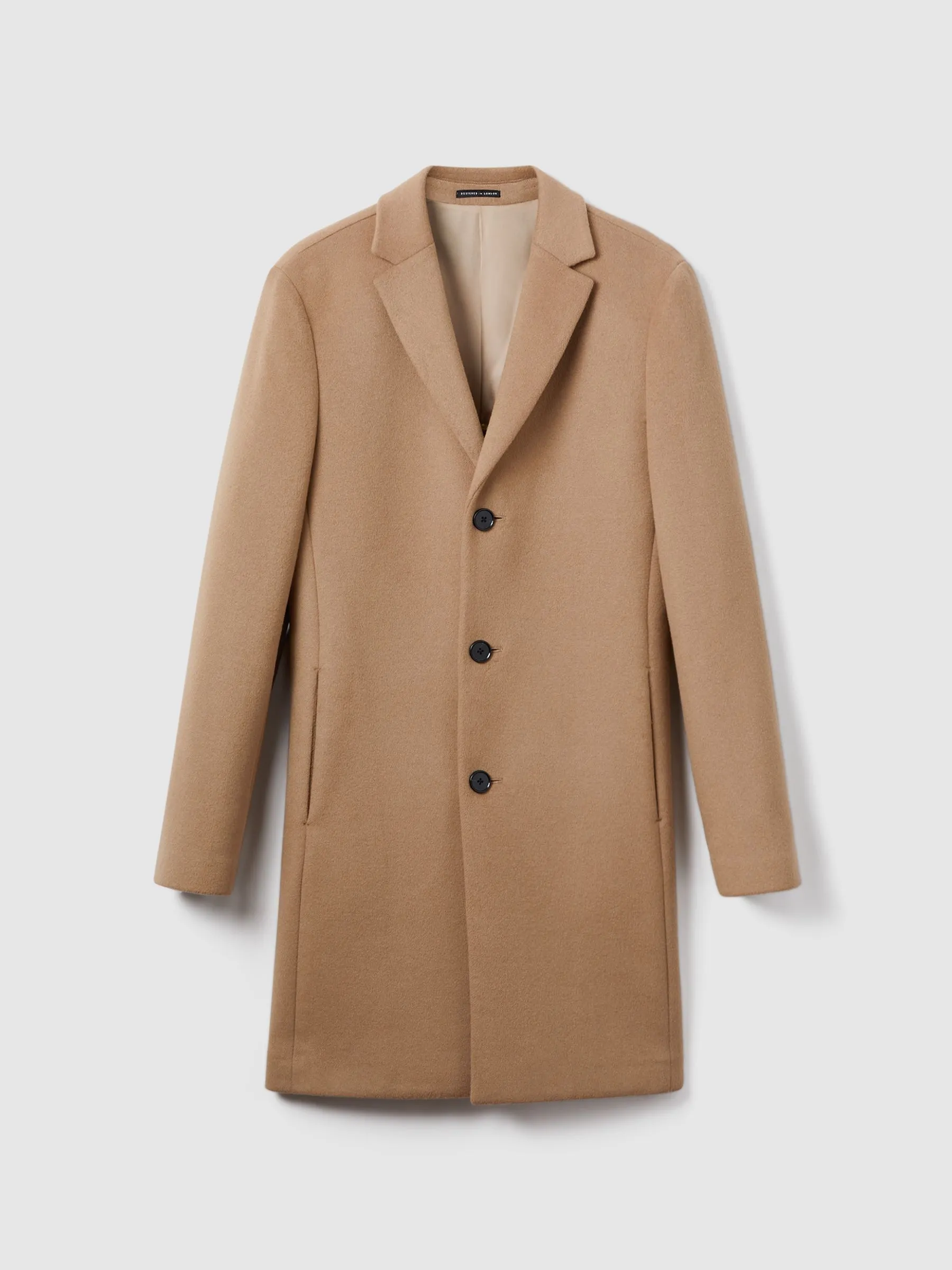 Gable Wool Blend Single Breasted Epsom Overcoat