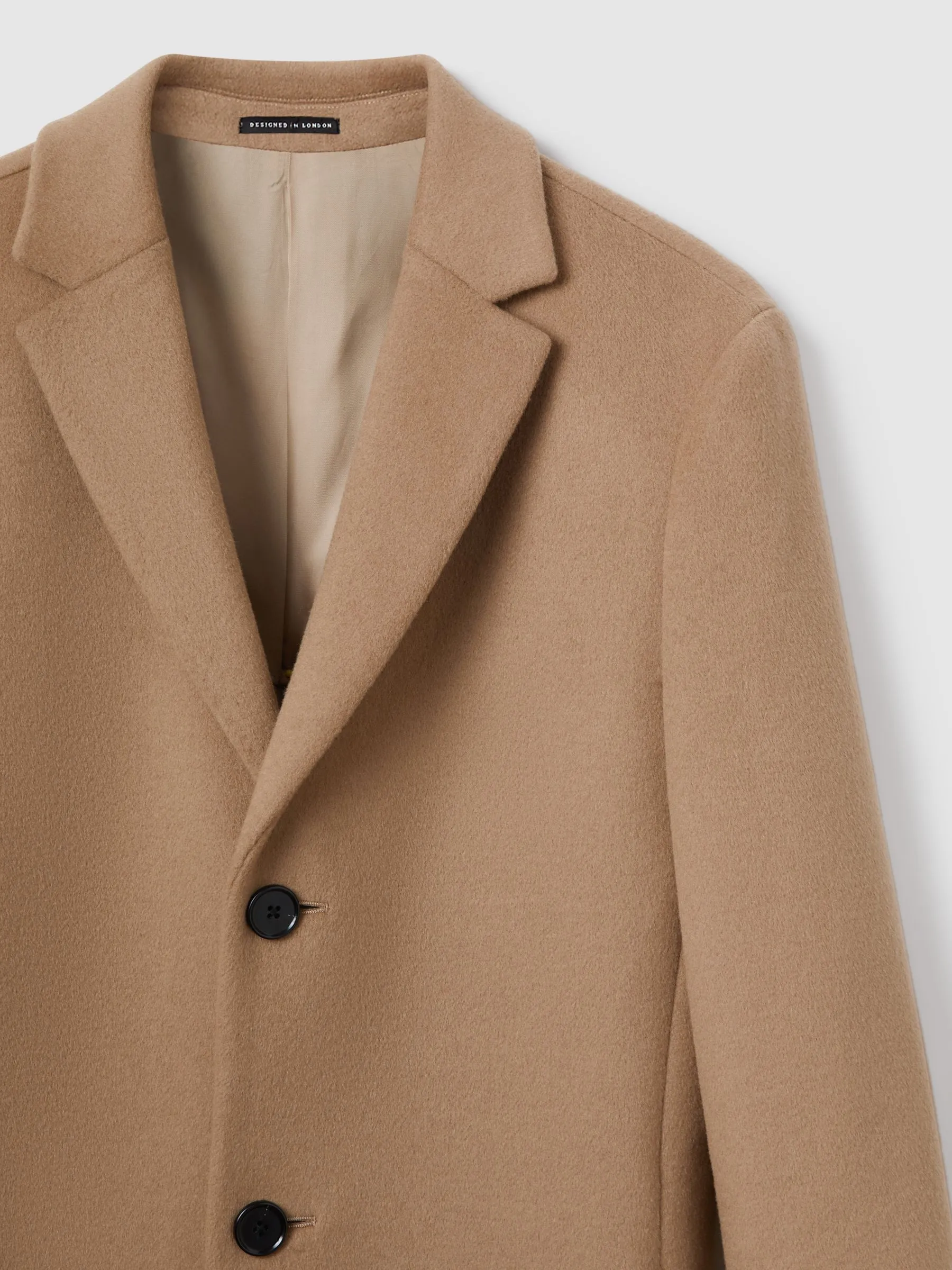 Gable Wool Blend Single Breasted Epsom Overcoat