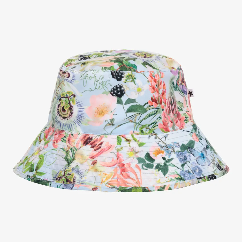 Girls Blue Sun Protective Hat (UPF50+)