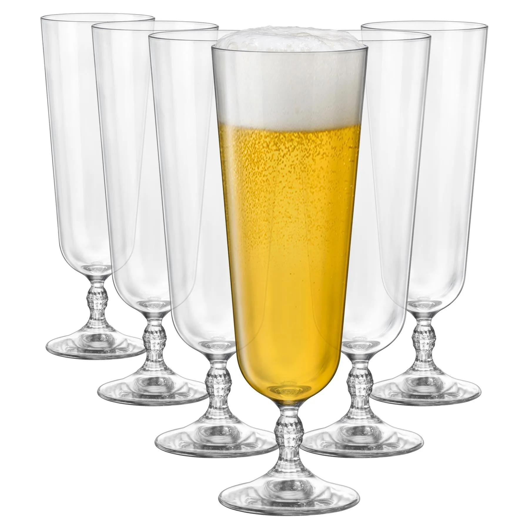 Glassware | Bartender Stemmed Beer Glasses - 520ml - Pack of 6 | Bormioli Rocco