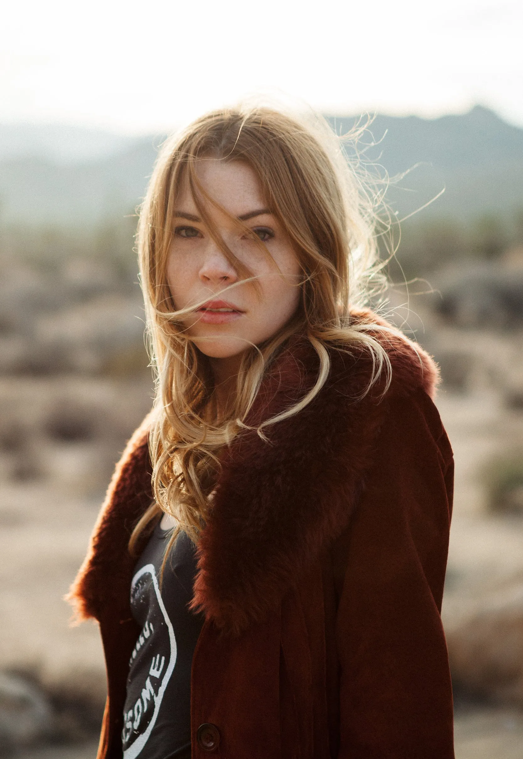 Gorgeous Maroon Vintage Suede Fur Collar Jacket