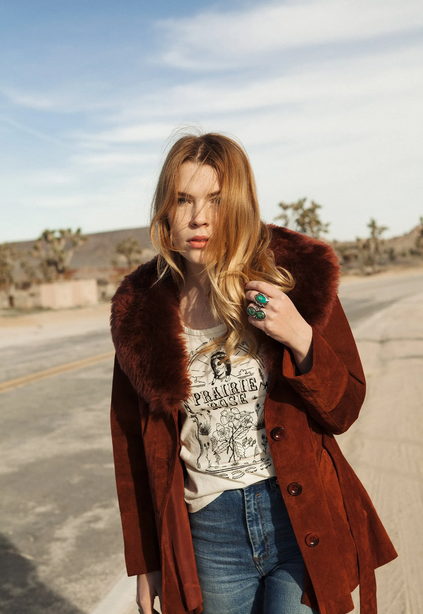 Gorgeous Maroon Vintage Suede Fur Collar Jacket