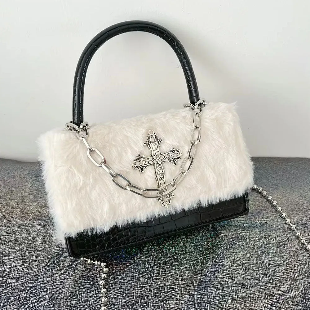 Gothic Aesthetic Fuzzy Bag