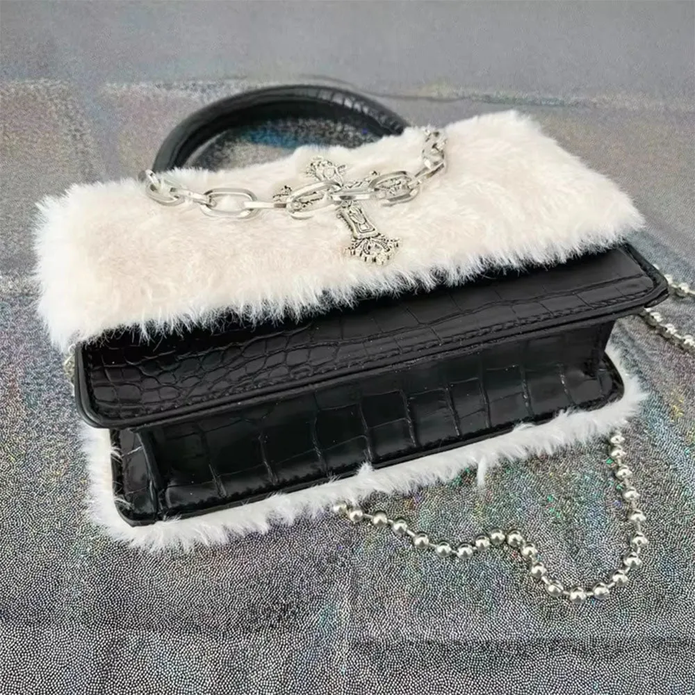 Gothic Aesthetic Fuzzy Bag