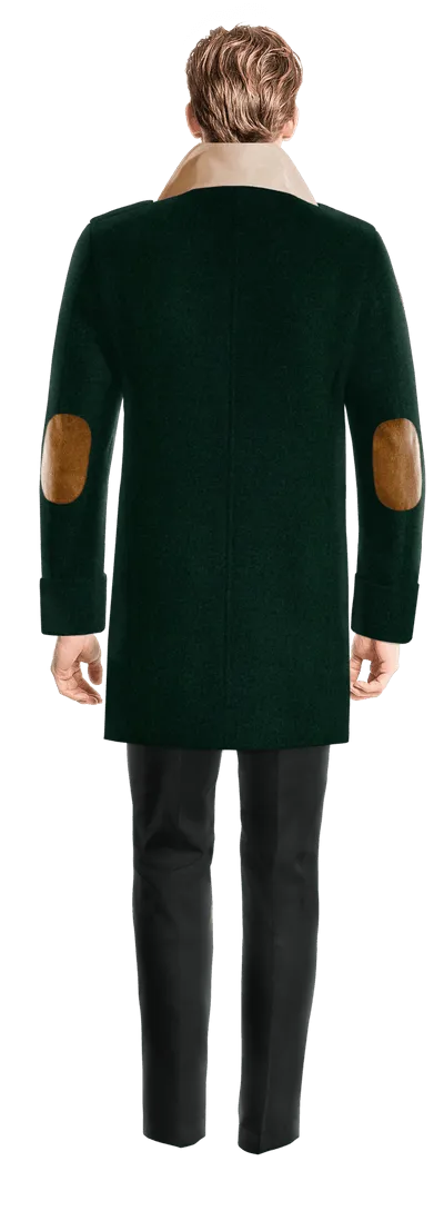 Green Overcoat with elbow Patches