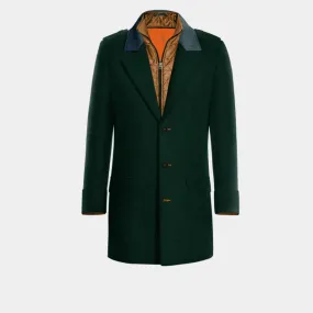 Green Overcoat with elbow Patches