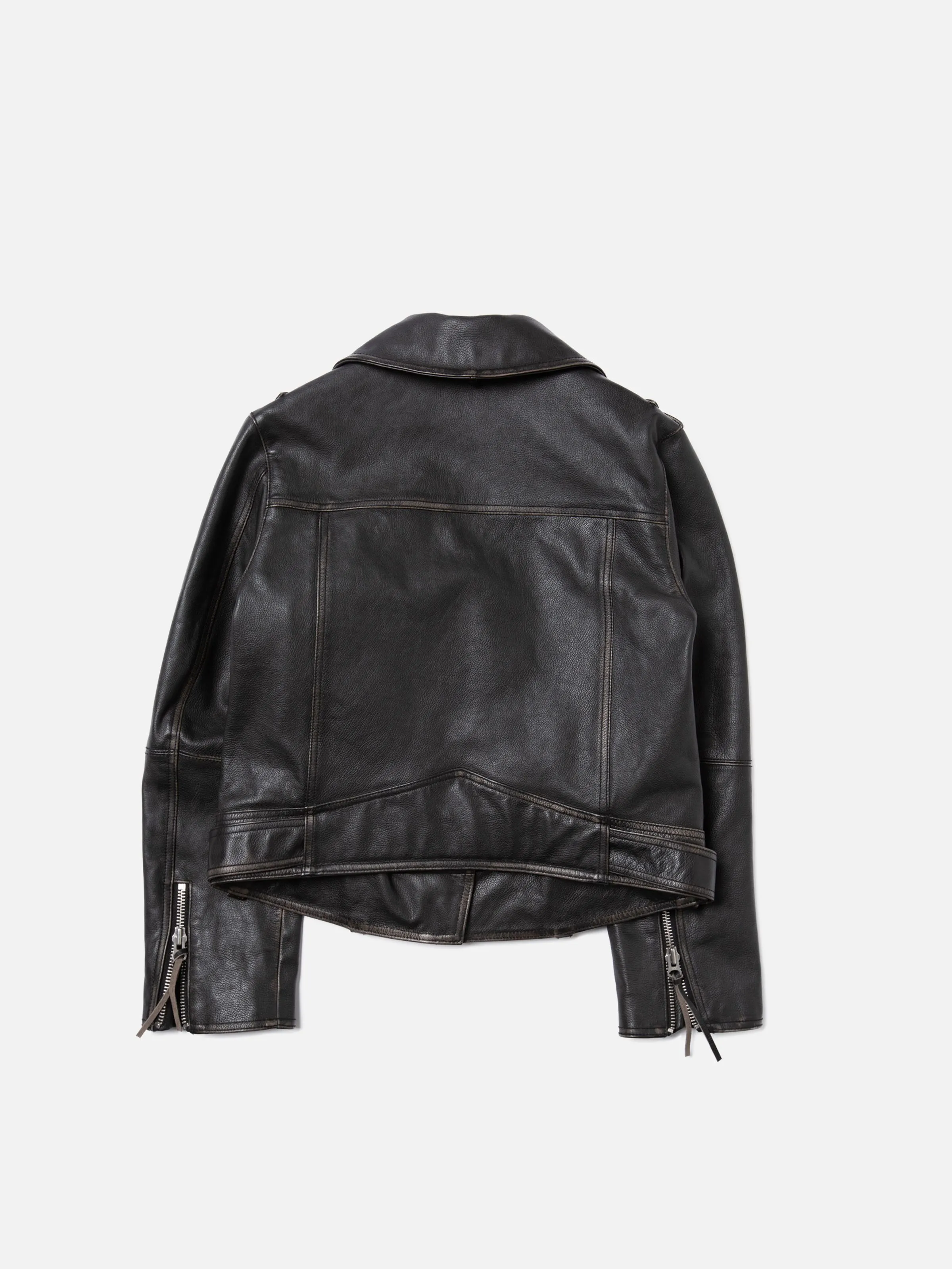 Greta Biker Leather Jacket Black