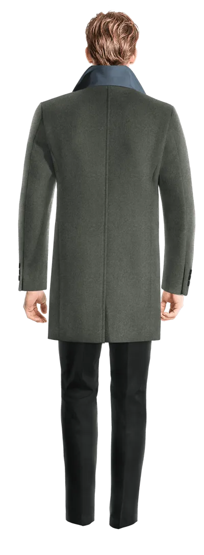 Grey Pure wool Overcoat