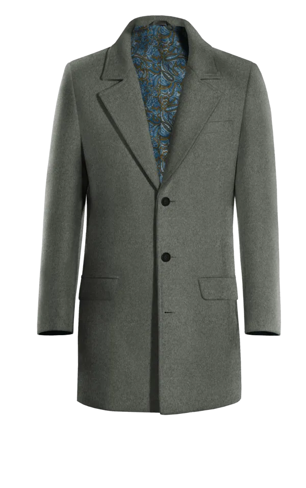 Grey Pure wool Overcoat