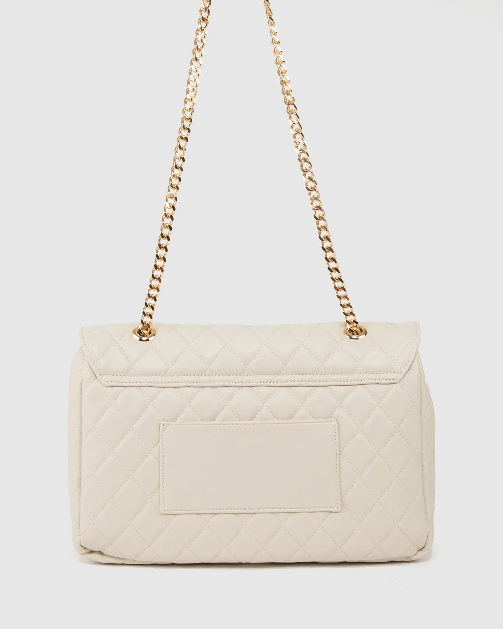 Ivory Gina Quilt Large Crossbody Bag