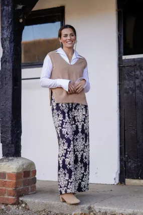 Jen Damask Pattern Trousers