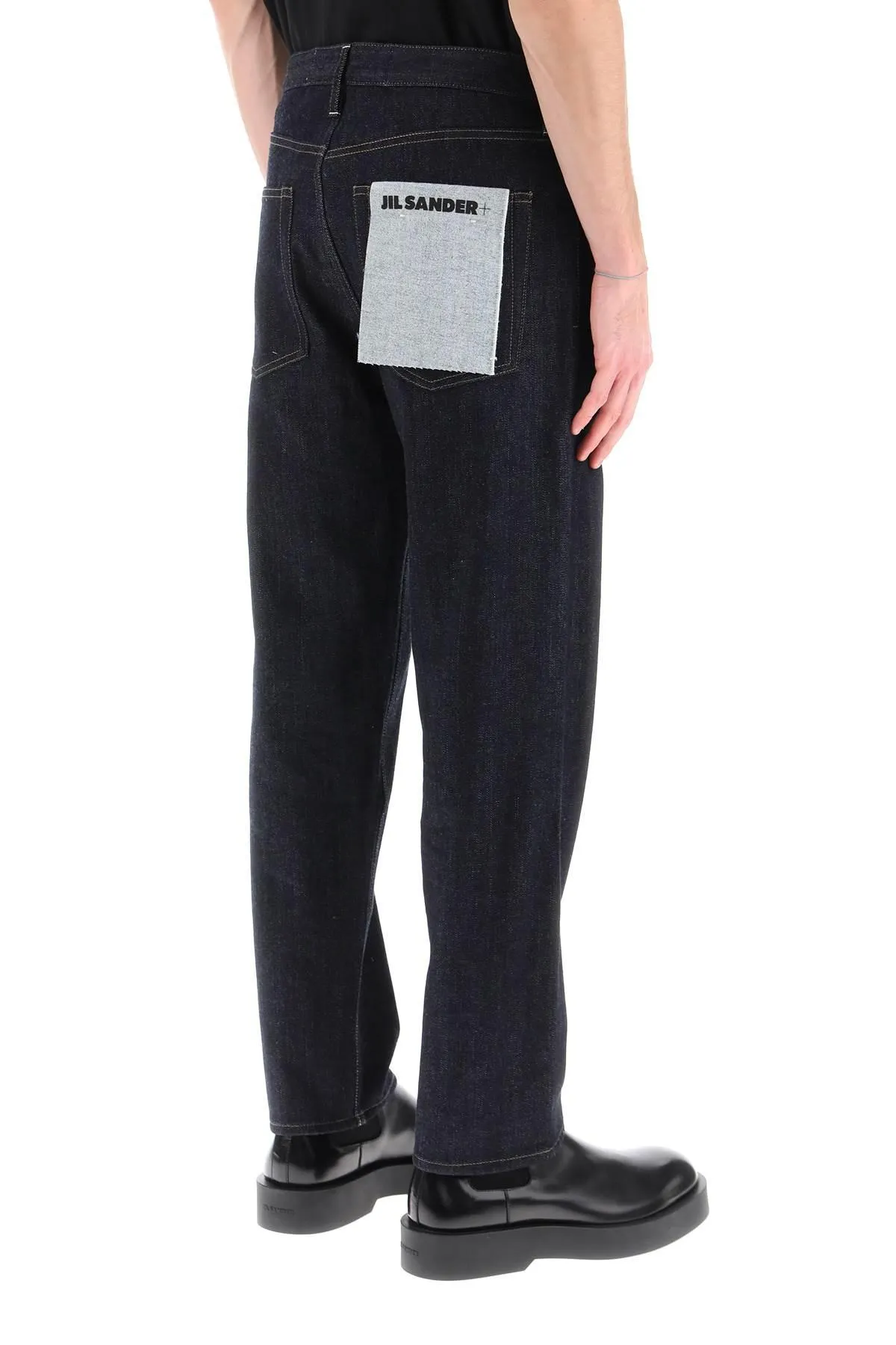 Jil Sander    Jil Sander Brushed Back Straight Jeans