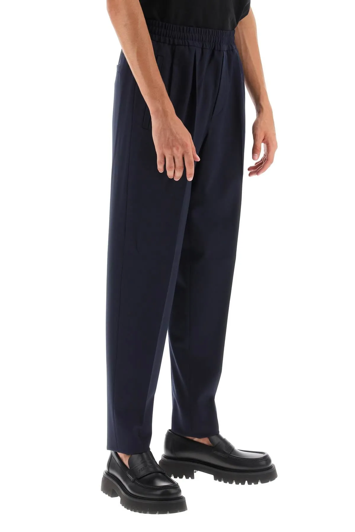 Jogger Fit Wool Blend Trousers