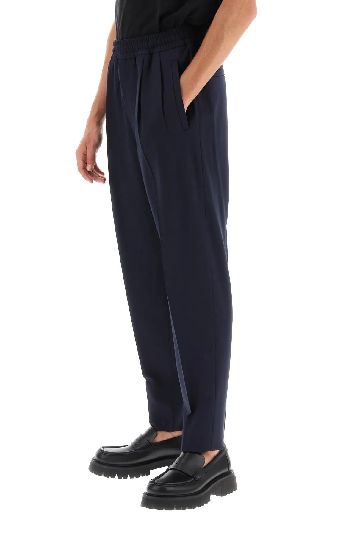 Jogger Fit Wool Blend Trousers