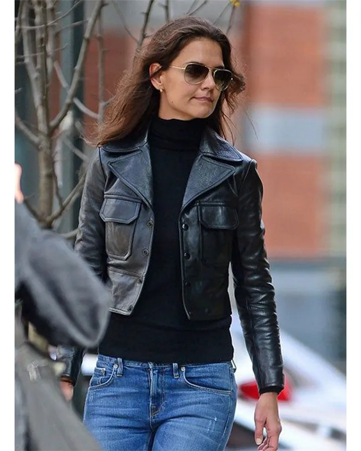 Katie Holmes Leather Coat - William Jacket