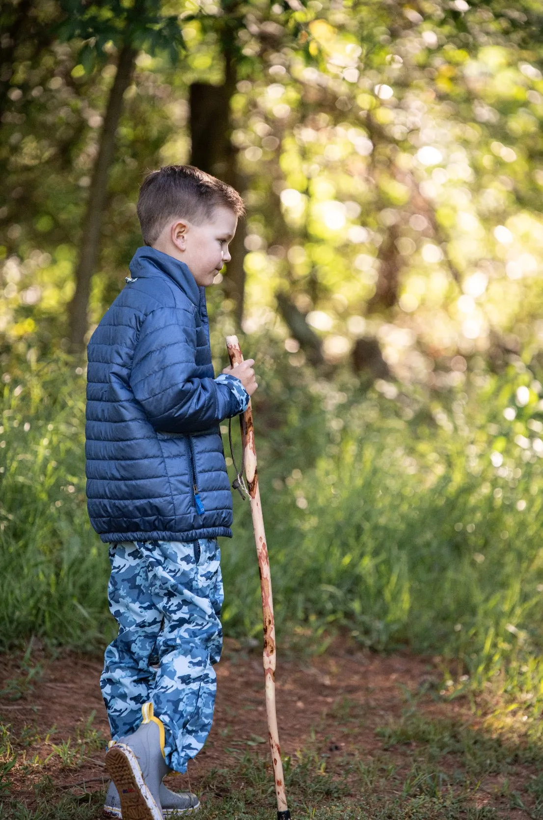 Kids Rainmaker Fishing Pant in Out of Sight Blue Camo