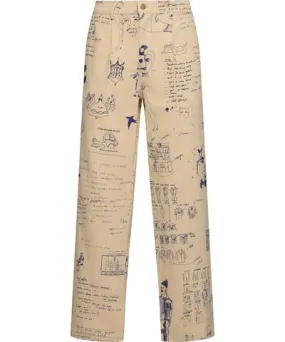 KIDSUPER STUDIOS Doodles Printed Denim Pants