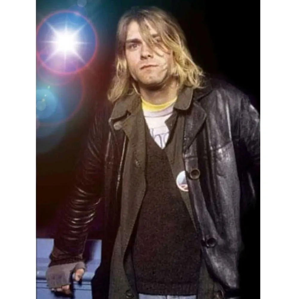 Kurt Cobain Leather Coat