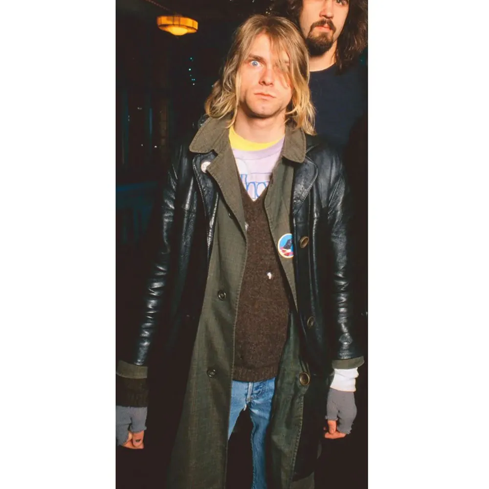 Kurt Cobain Leather Coat