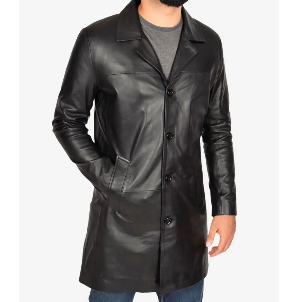 Kurt Cobain Leather Coat