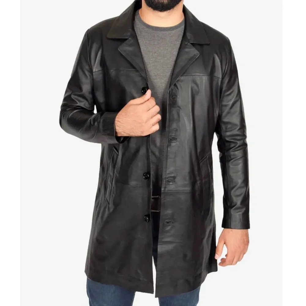 Kurt Cobain Leather Coat