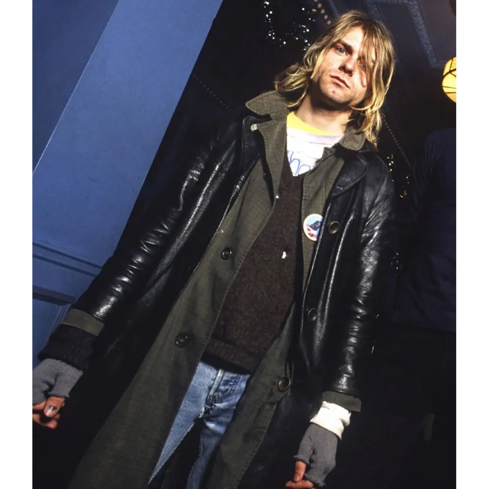 Kurt Cobain Leather Coat