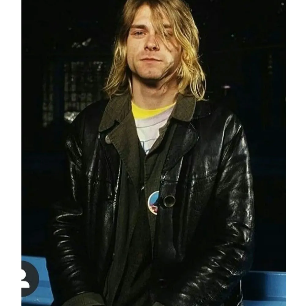 Kurt Cobain Leather Coat