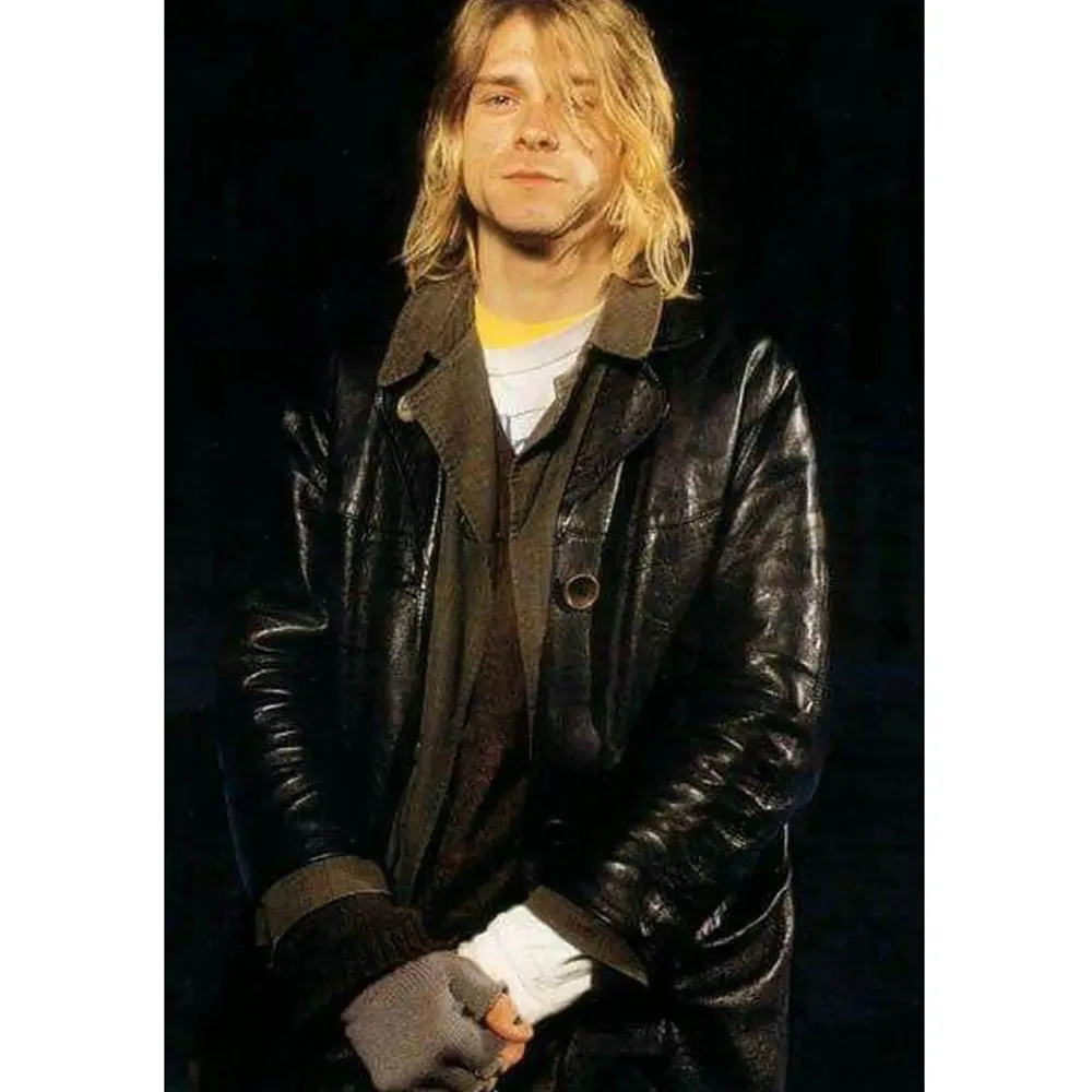 Kurt Cobain Leather Coat