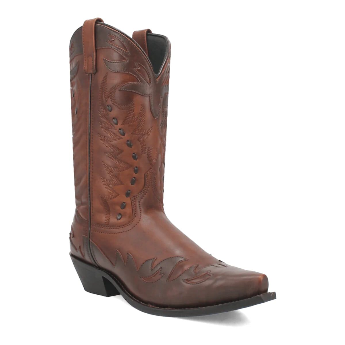 Laredo Men's Gentry Snip Toe Western Boot in Antique Tan