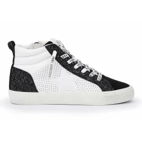 Lester Black Glitter with White Star High Top Vintage Havana Sneaker