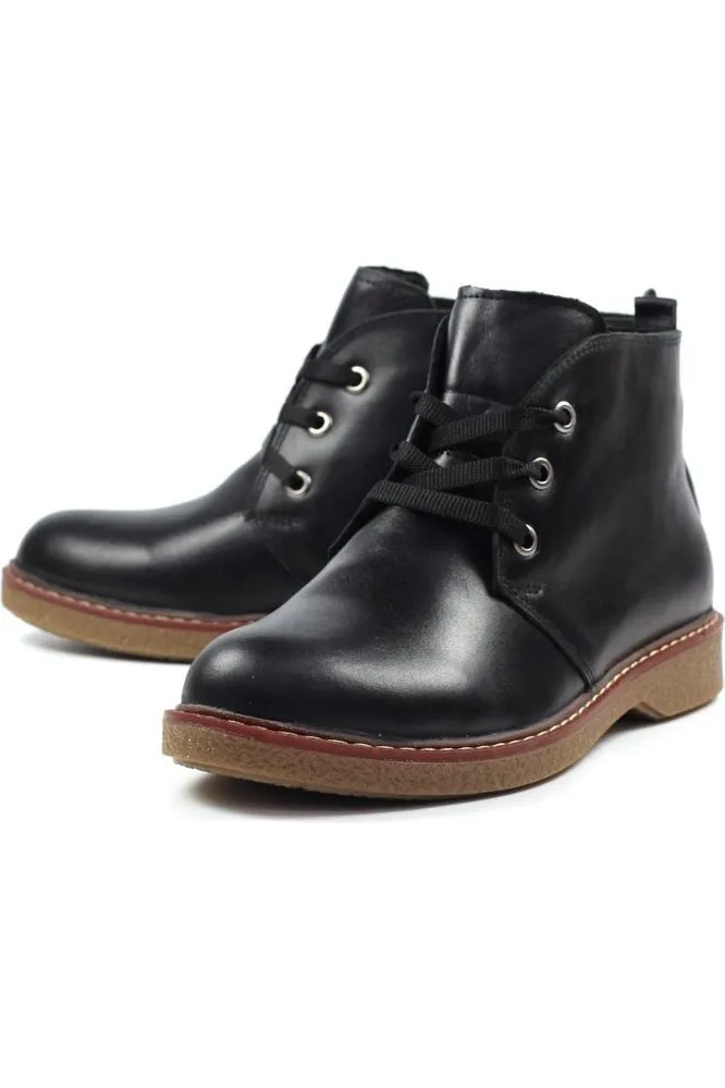 Lunar Claire II Black Leather Boot GLR014