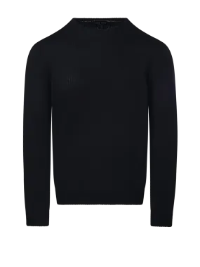 MEN ROBERTO COLLINA BLACK MERINOS WOOL SWEATER