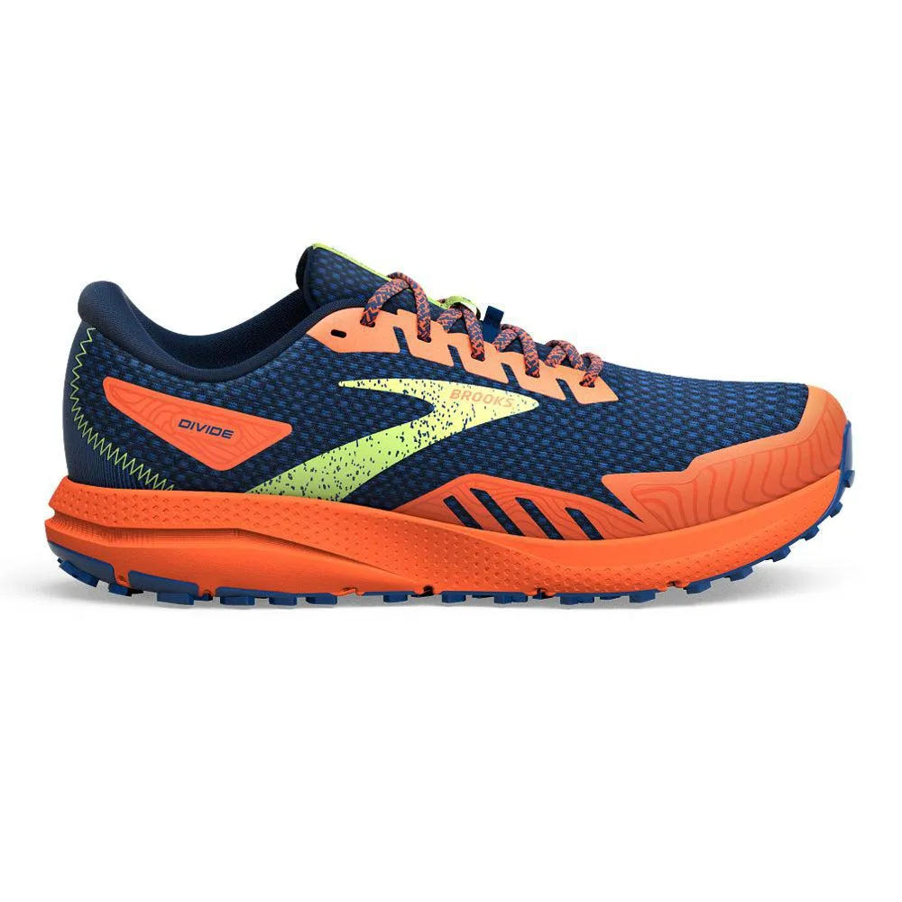 Men's Brooks Divide 4, Navy/Firecracker/Sharp Green, 11 D Medium