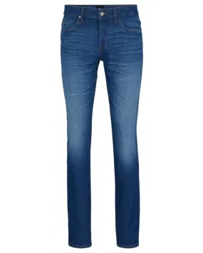 Mens Delaware Slim Fit Super Soft Jeans, Blue Italian Denim