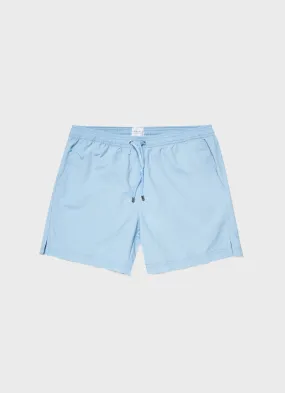 Men's Drawstring Swim Shorts in Light Blue